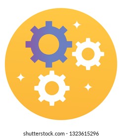 Flat icon of settings 