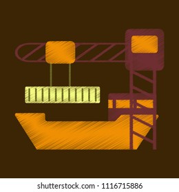 Flat Icon in Shading Style Container loading