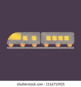 Flat Icon in Shading Style train