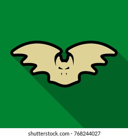 Flat icon with shadow bat
