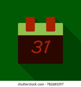 Flat Icon with shadow calendar