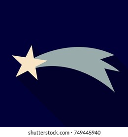 Flat icon with shadow christmas star