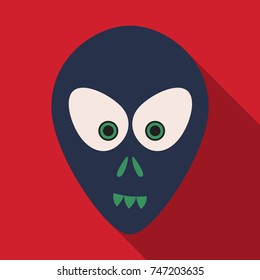 Flat icon with shadow halloween monster