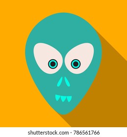 Flat icon with shadow halloween monster
