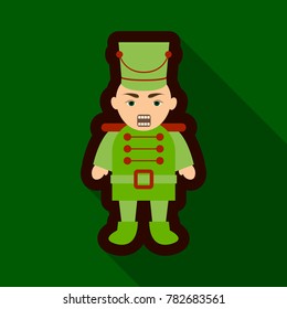 Flat Icon with shadow nutcracker