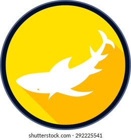 flat icon of Shark ,vector illustration
