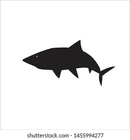 Flat icon shark vector template