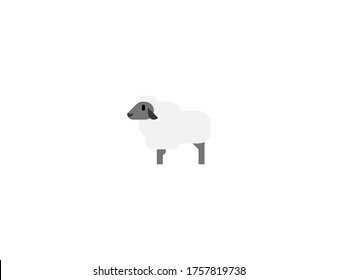 Ram vector flat icon. Sheep vector. Isolated sheep emoji illustration 