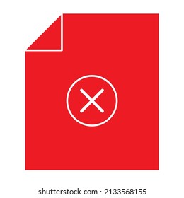 Icono plano con cruz de papel de hoja para el diseño de informes. Símbolo cruzado. Ilustración vectorial. imagen de stock. 