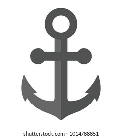 
Flat icon of a ship anchor 
