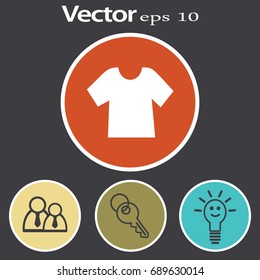 Icono plano. Camisas.