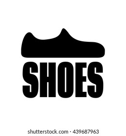 Flat icon shoes. Logo shoes