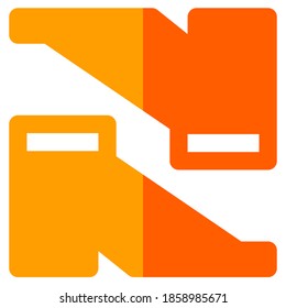 Flat icon of shoes, suitable for a part of the office icon set
