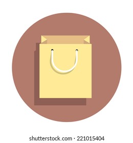 Flat icon shop bag