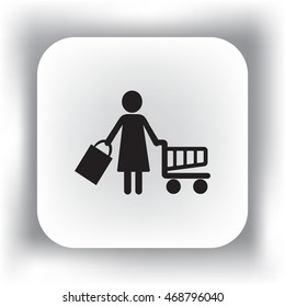 Flat icon. Shopping.