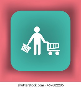 Flat icon. Shopping.