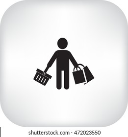 Flat icon. Shopping.