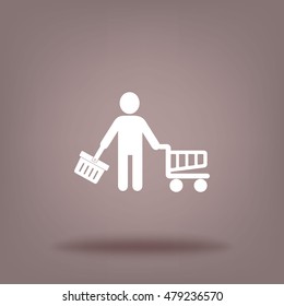 Flat icon. Shopping.