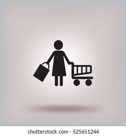 Flat icon. Shopping.