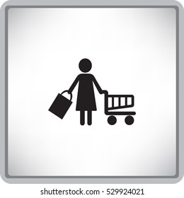 Flat icon. Shopping.