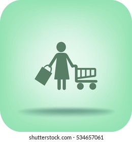 Flat icon. Shopping.