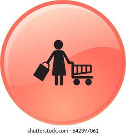 Flat icon. Shopping.