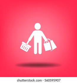 Flat icon. Shopping.