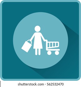 Flat icon. Shopping.