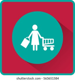 Flat icon. Shopping.