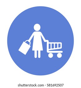 Icono plano. Compras.