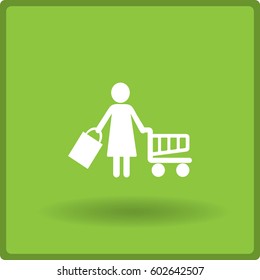 Flat icon. Shopping.