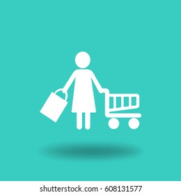 Flat icon. Shopping.