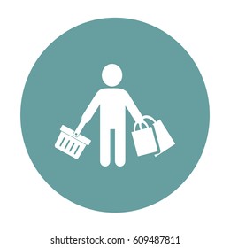Flat icon. Shopping.