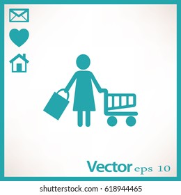 Flat icon. Shopping.