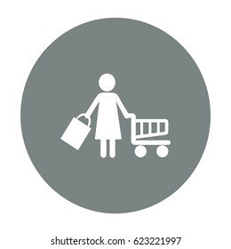 Icono plano. Compras.