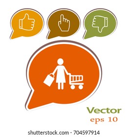 Flat icon. Shopping.