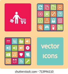 Flat icon. Shopping.