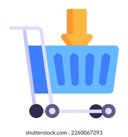 Icono plano de la bolsa de compra