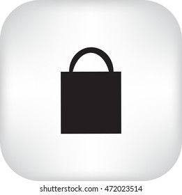 Icono plano. Bolsa de compras.