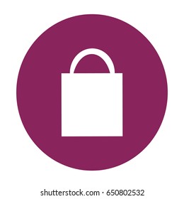 Flat icon. Shopping bag.