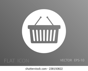 Flat  icon of shopping basket