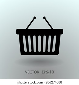 Flat  icon of shopping basket