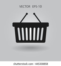 Flat  icon of shopping basket