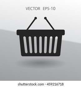 Flat  icon of shopping basket