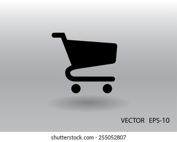 Icono plano del carro de la compra