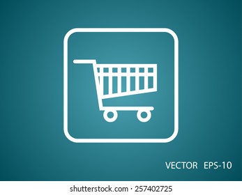 Icono plano del carro de la compra