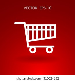 Icono plano del carro de la compra