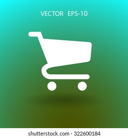 Icono plano del carro de la compra