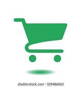 Flat icon of shopping cart