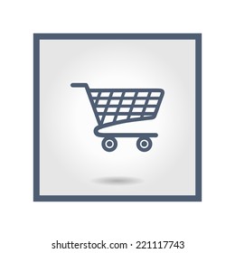 Flat icon of shopping chart
